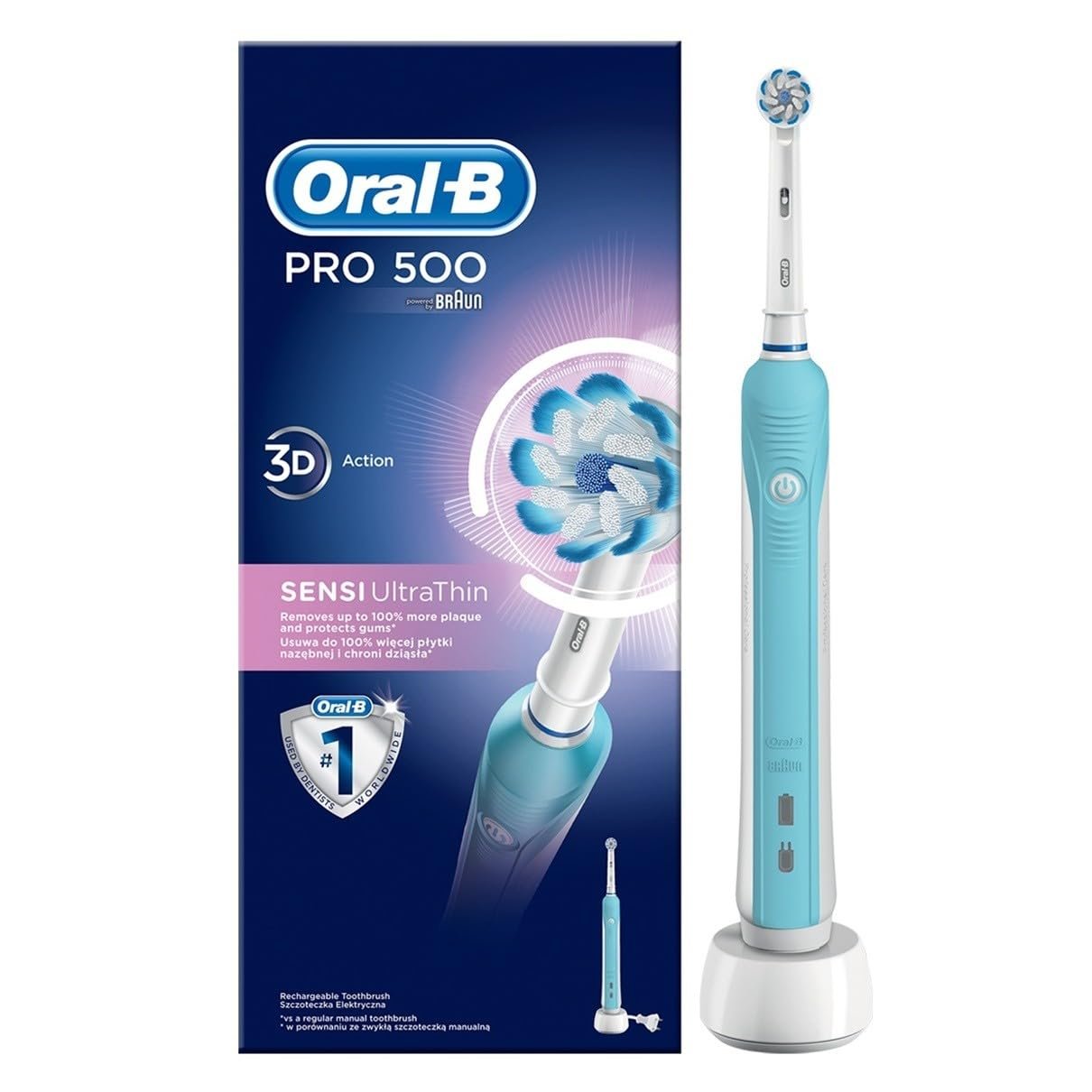 Електрична зубна щітка Oral-B PRO 1 500 Sensitive E, фото №3