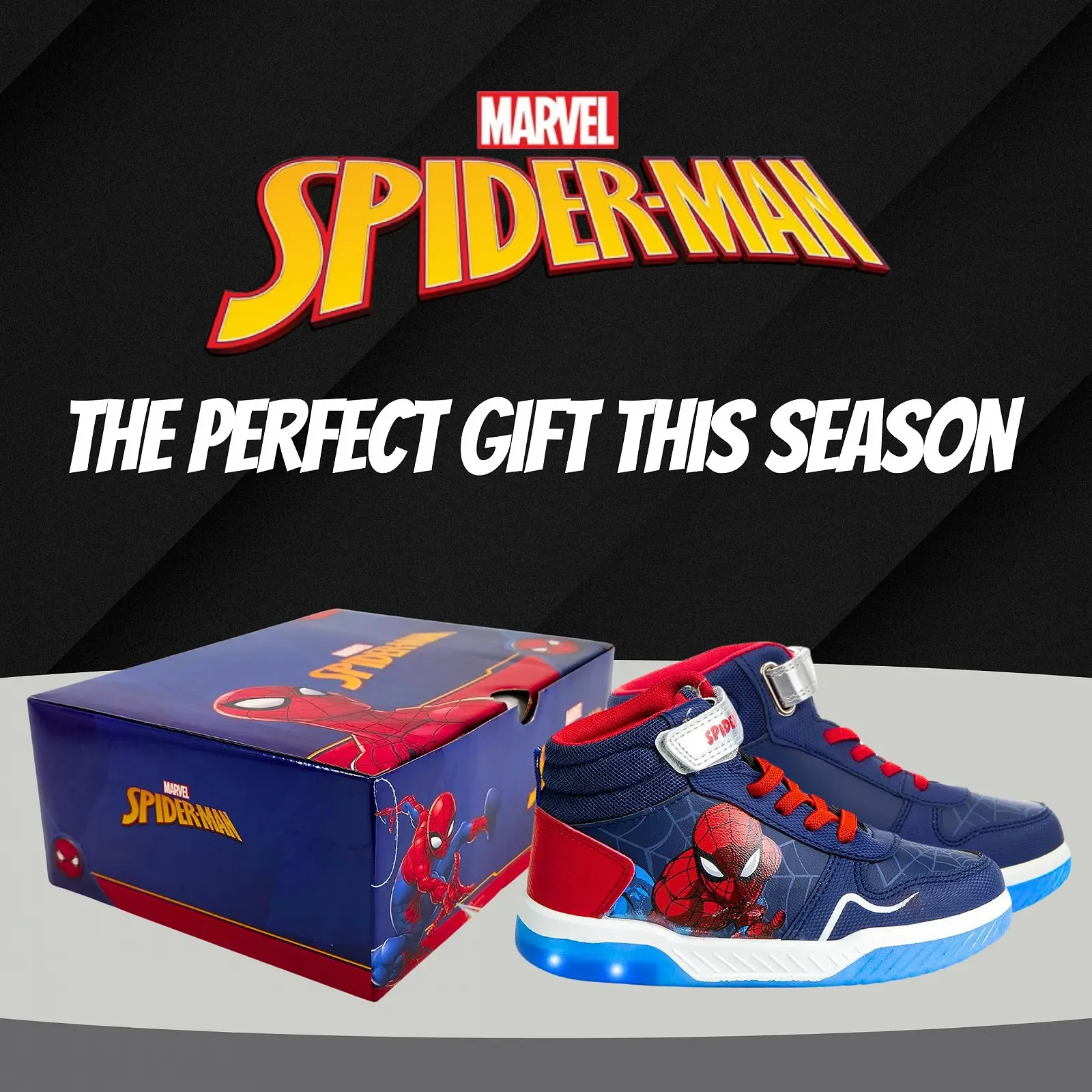 Обувь Spiderman для мальчиков, высокие кроссовки, подарок для мальчиков и подростков, размеры UK 9 - 1, фото №7