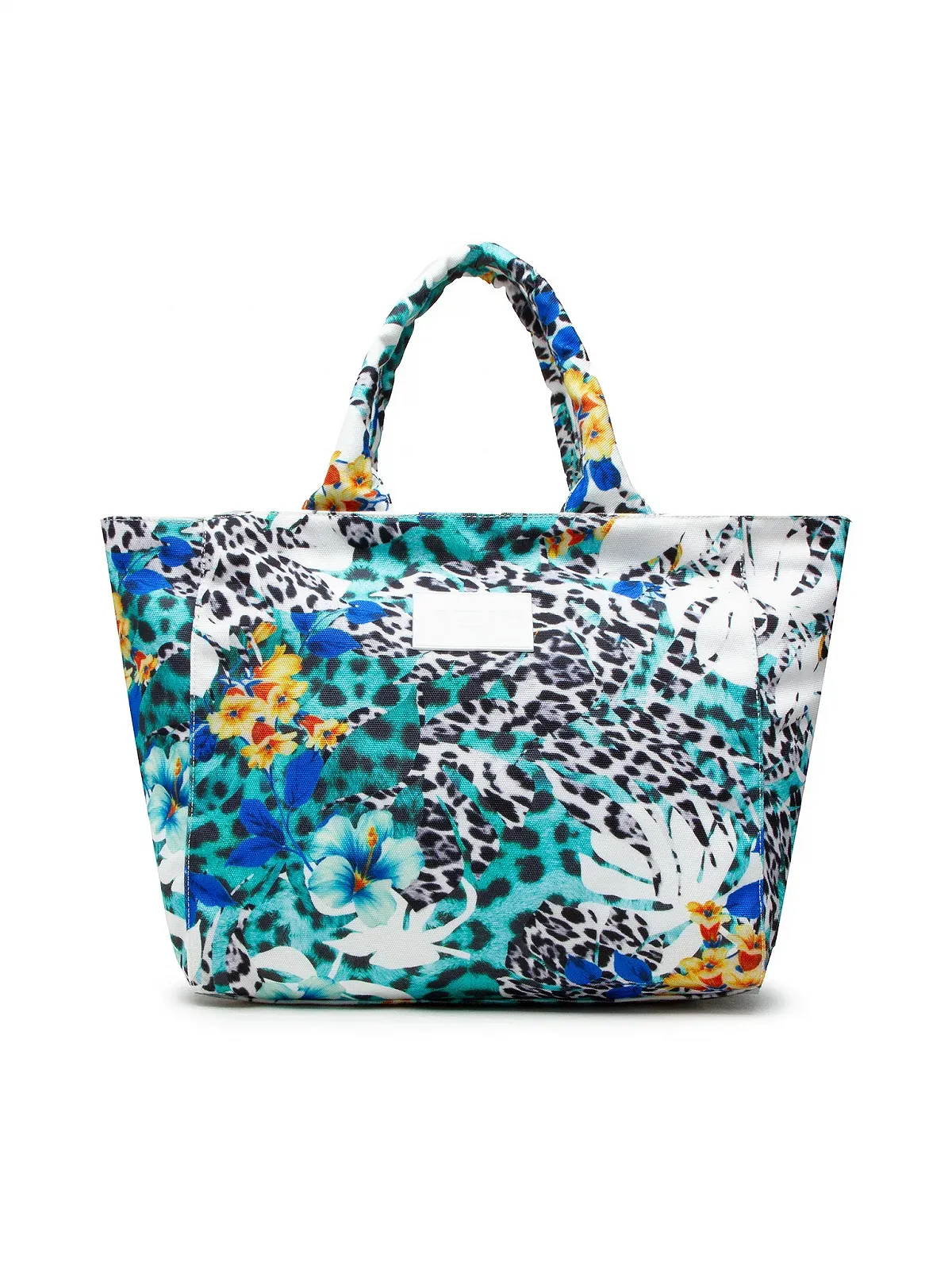 Пляжная сумка GUESS с принтом на холсте / Разноцветная, фото №1