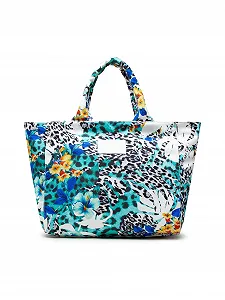 Пляжная сумка GUESS с принтом на холсте / Разноцветная - Фото 1