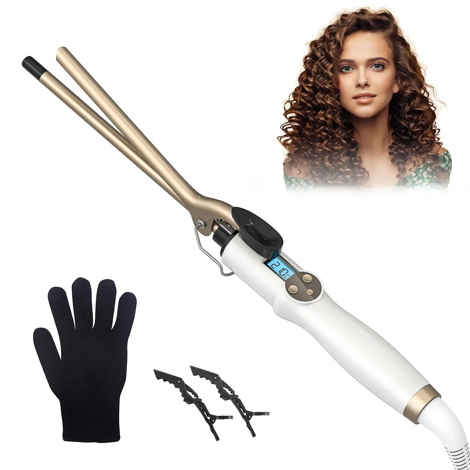 Плойка AIMERVO Afro Hair Curler 9 мм 110-210°C LCD Ceramic, фото №1