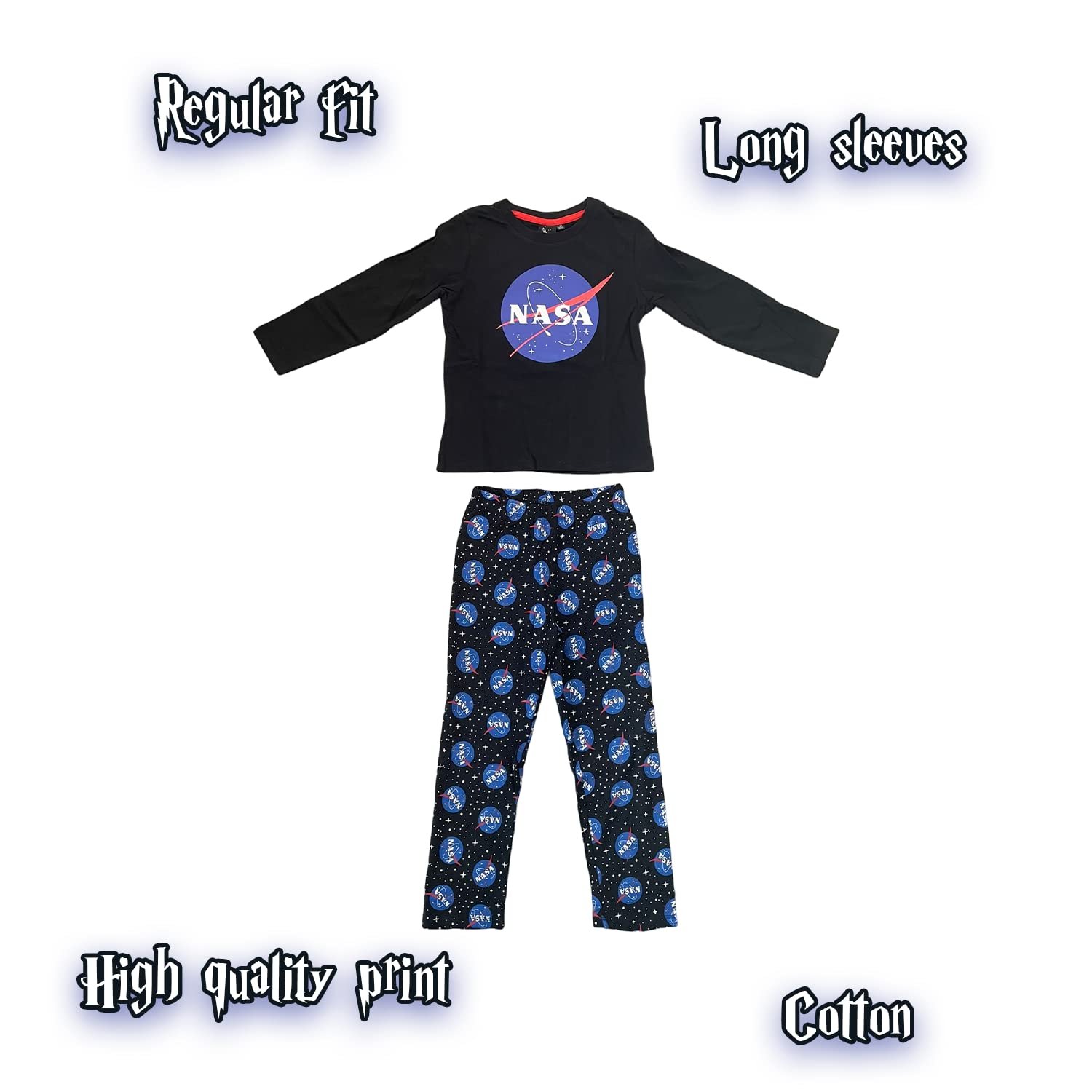 Пижама Fashion UK NASA Зима Логотип Длинные Рукава Детские, фото №3