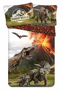 Комплект постільної білизни Theonoi Двостороння 135 x 200 см, 80 x 80 см Бавовна Дитяча T-Rex Dinosaur (Jurassic) - Фото 1