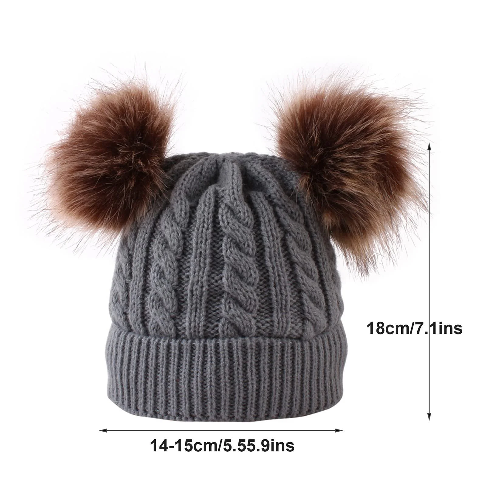 Дитяча шапка з помпоном Amxleh Зимова, фото №1