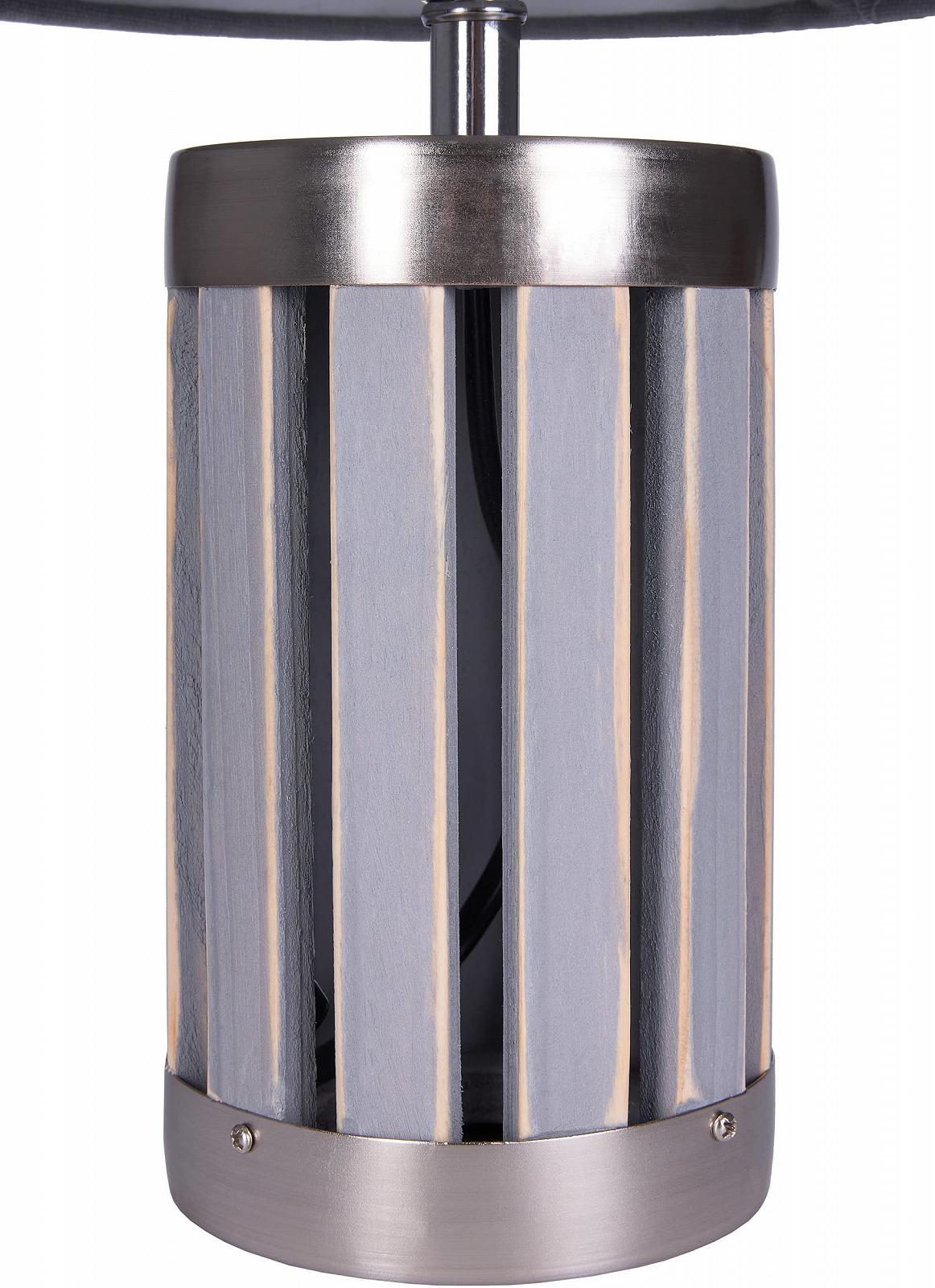 Настільна лампа BRUBAKER 33 см Дерево/Метал Сіра, фото №4