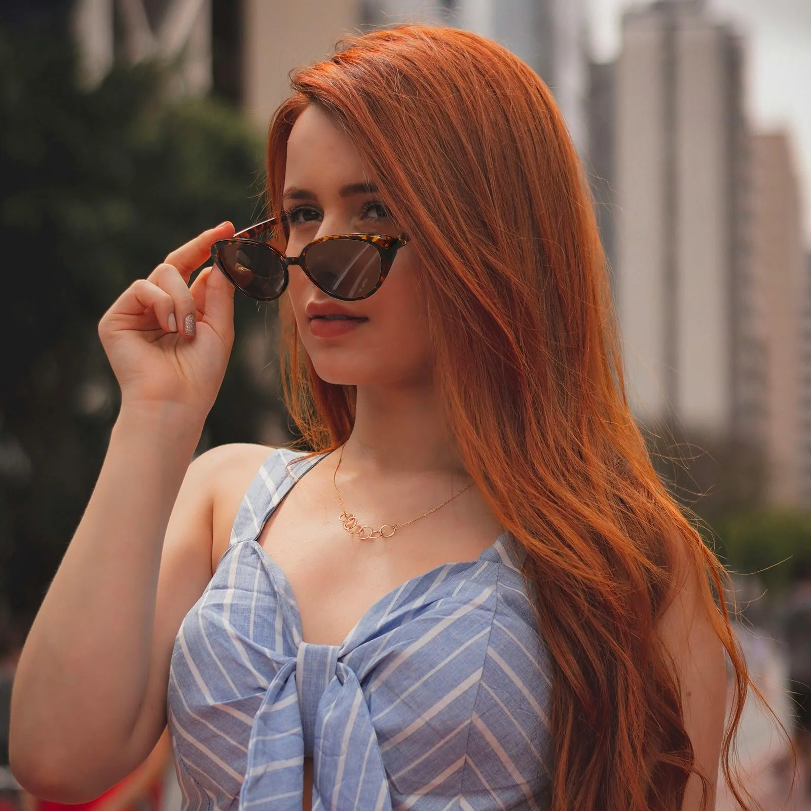 Сонцезахисні окуляри Овальні LJCZKA Ретро Чоловічі та Жіночі, 90-ті, Маленькі Котячі, фото №2