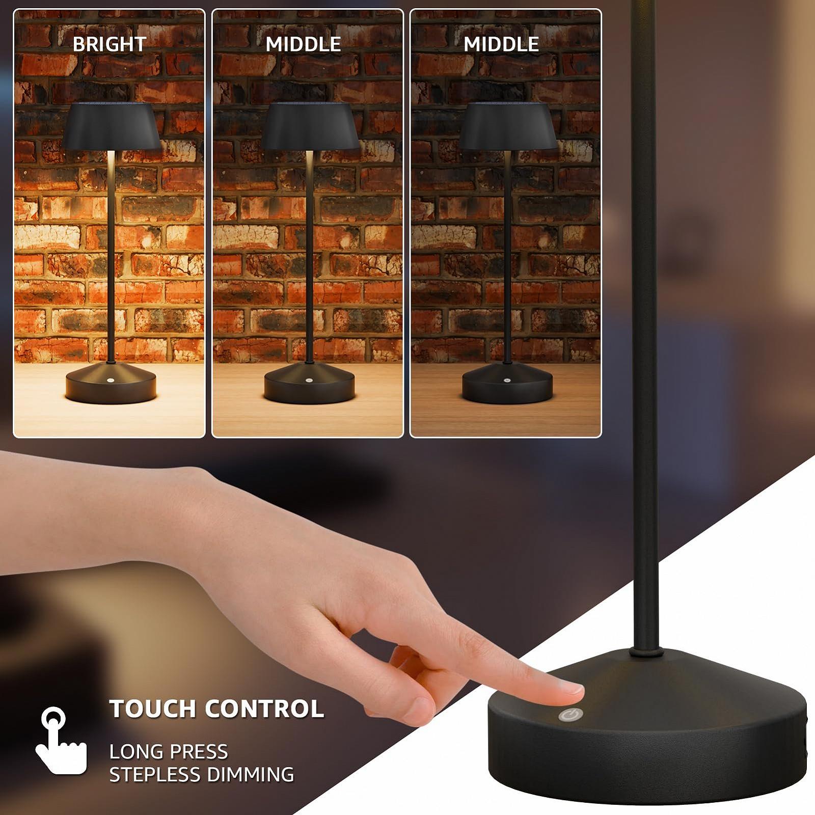 Настільна лампа Solar LED Outdoor 3000 K Touch Switch 2-in-1 Rechargeable IP44, фото №2