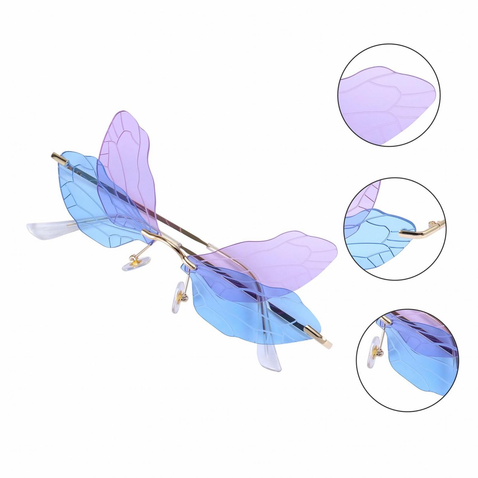 Окуляри VALICLUD з крилами бабки, 2 пари, червоні сонцезахисні, фото №9