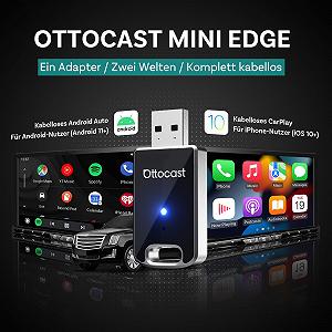 Адаптер OTTOCAST 2-в-1 Wireless Carplay Android Car Mini Edge для iOS 10+ и Android 11+ synthetic.ua - Фото 1