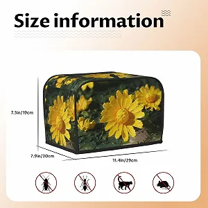 Чехол для тостера на 2 ломтика с двумя карманами для ножей Желтые цветы цена на synthetic.ua - Фото 1 Чехол для тостера на 2 ломтика с двумя карманами для ножей Желтые цветы synthetic.ua - Фото 1