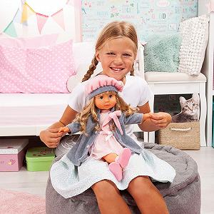 Кукла Bayer Design Charlene Functional Doll with Hair and Sleeping Eyes, Speaks and Sings 90 Sentences, 2 Poems and 8 Songs 46 cm, розовый / серый synthetic.ua - Фото 1