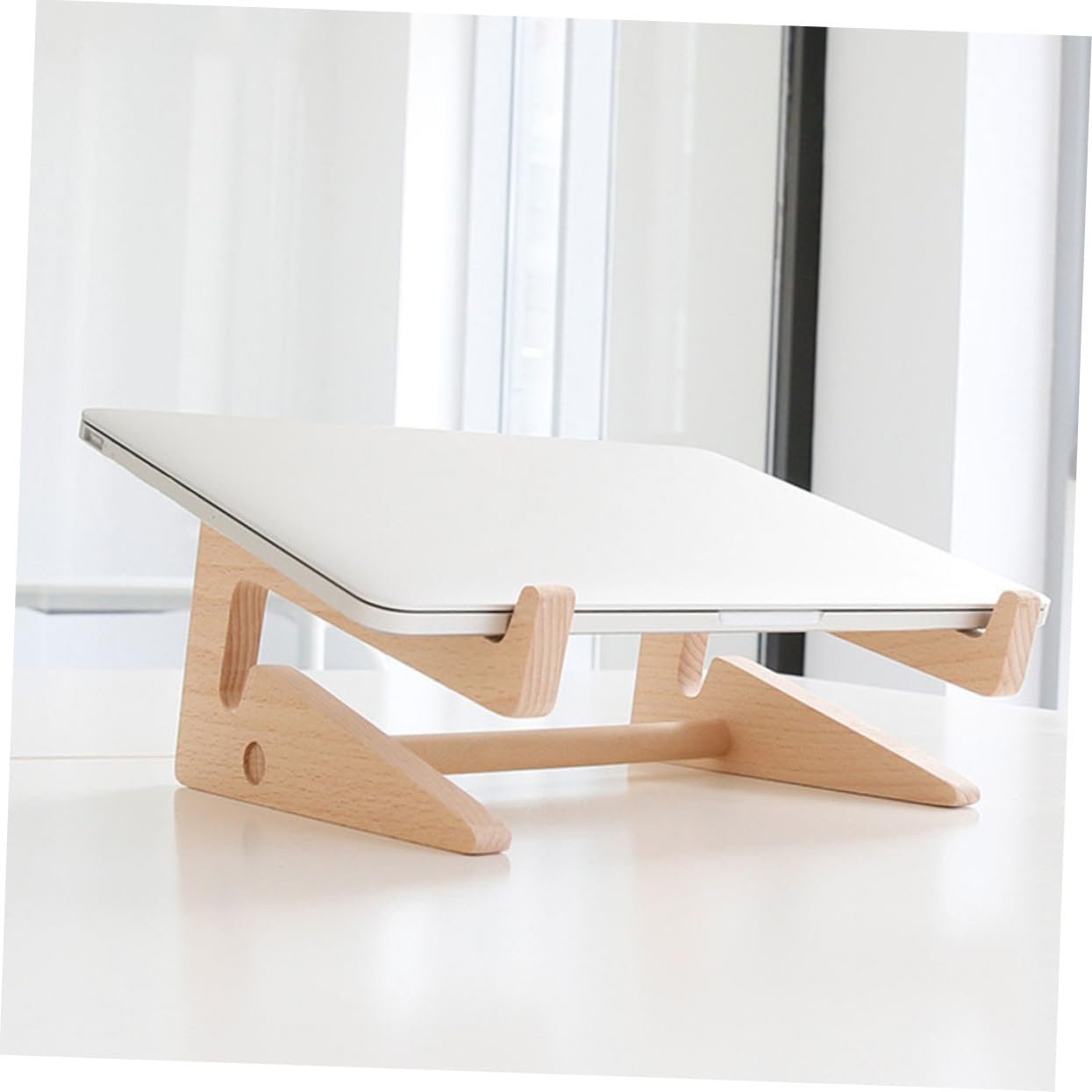 Підставка для ноутбука VANZACK Дерев'яна портативна Ергономічний дизайн Покращення кута огляду, фото №5