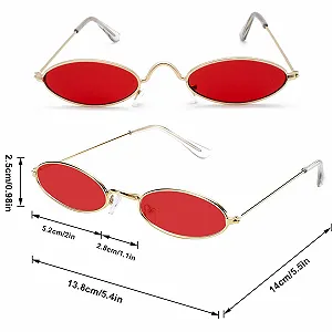 Набор солнцезащитных очков Retro, 4 шт., Винтажный набор, Овальные металлические для женщин synthetic.ua - Фото 1