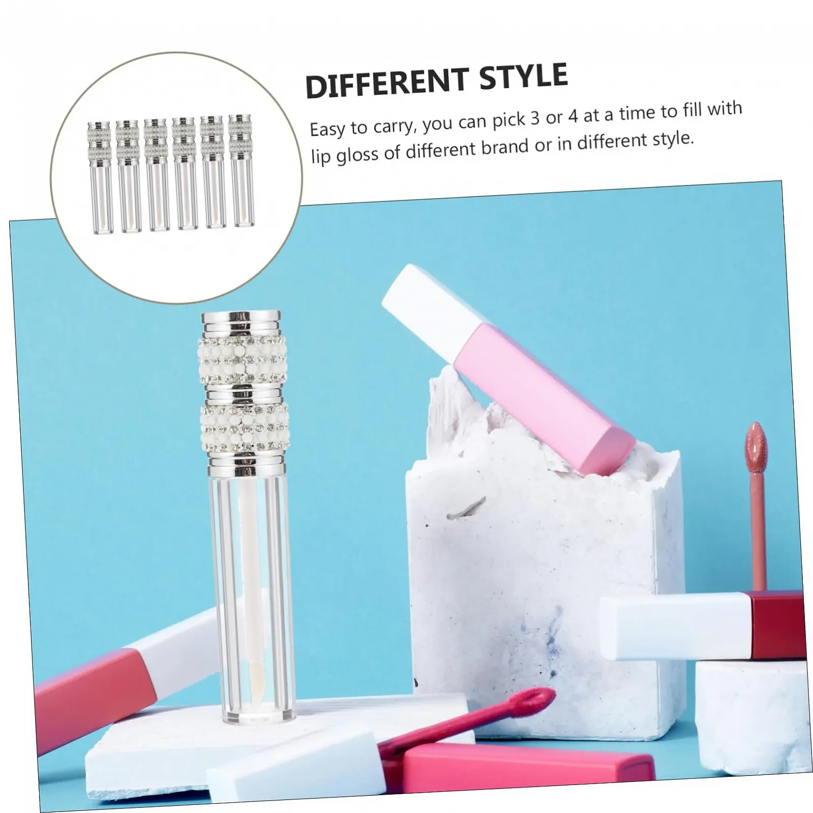 Набір Блисків для губ Outanaya 6 шт Діамант 5 мл ABS, фото №8