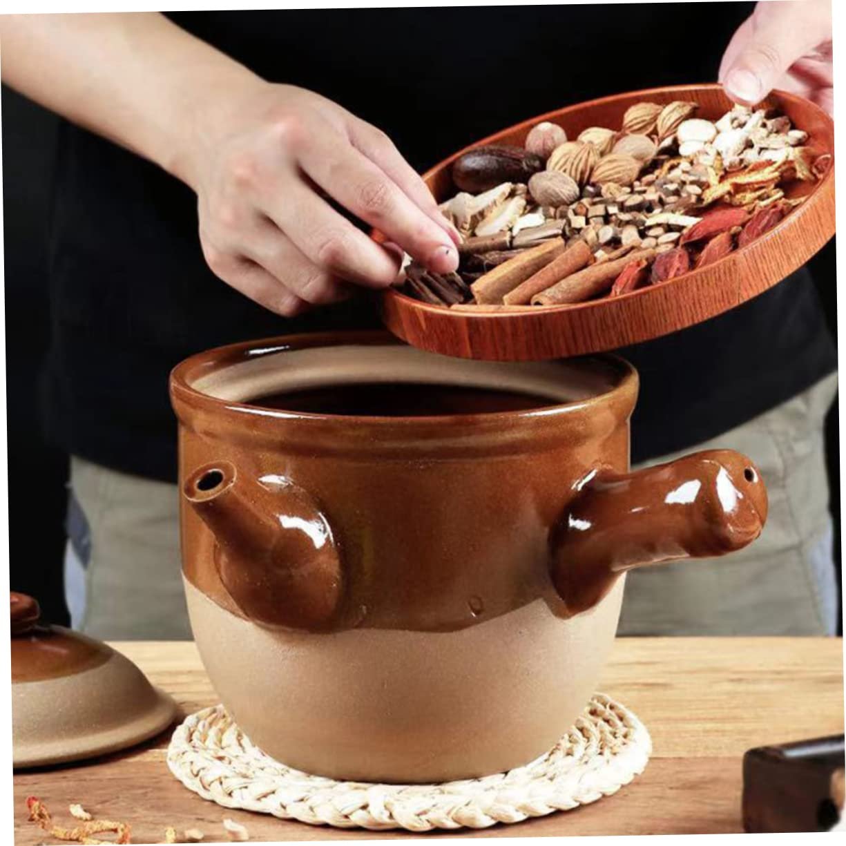 Горщик піщаний традиційний для китайської медицини термостійкий з носиком та ергономічною ручкою, 1 шт., фото №2 Горщик піщаний традиційний для китайської медицини термостійкий з носиком та ергономічною ручкою, 1 шт., фото №2