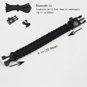 Браслет Paracord ABD, набір з 2 браслетів для виживання, із запальничкою, компасом, лезом, свистком, пряжкою, для активного відпочинку, такого як піші прогулянки, кемпінг, альпінізм, екстрений виклик тощо. synthetic.ua - Фото 1