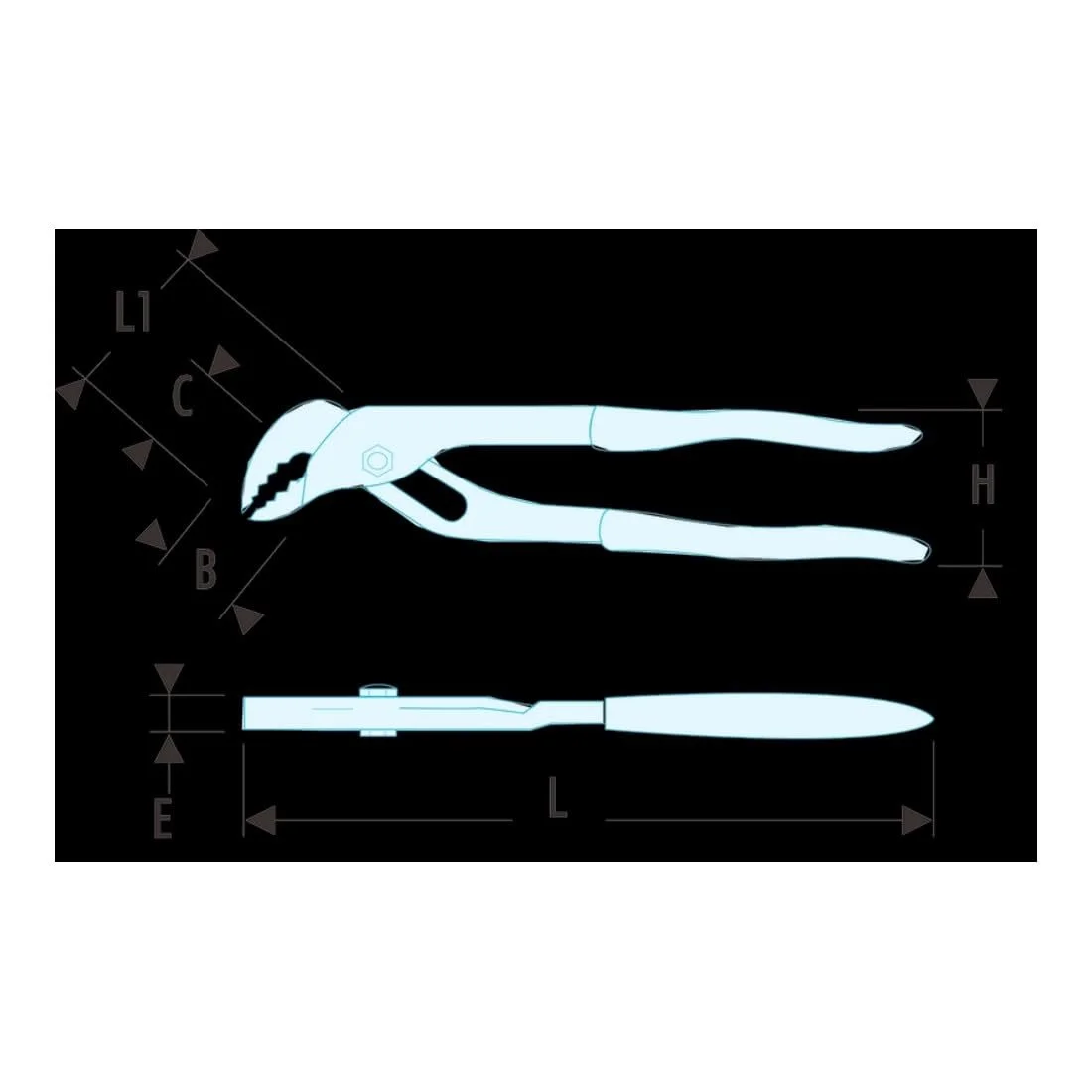 Клещи Facom 484 A, многопозиционные, 24 см, фото №2