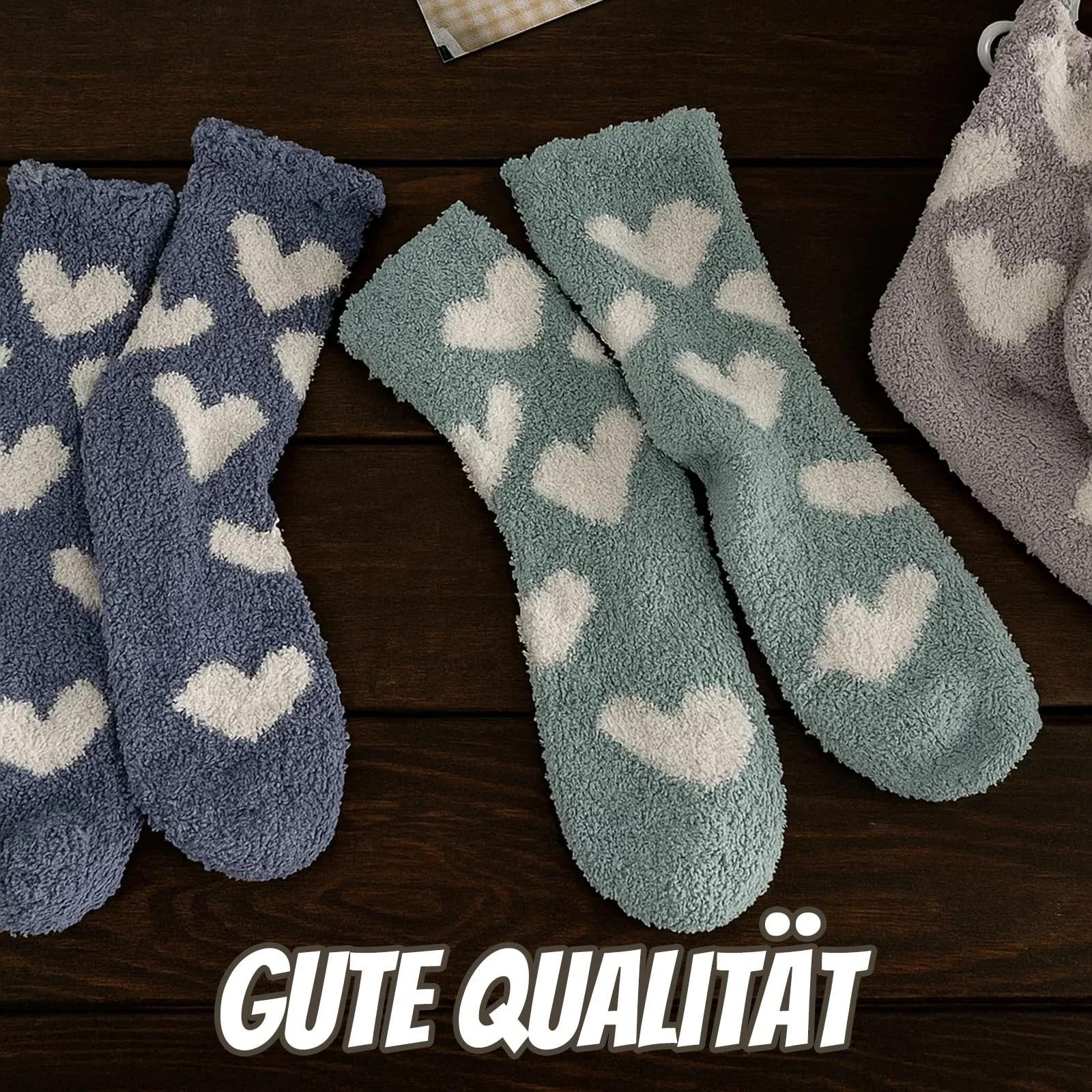 Носки Домашние Теплые Цветные 39-42 (6 пар), фото №3