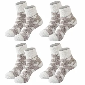 Пухнасті шкарпетки 4 пари для жінок та дівчат, - Фото 1