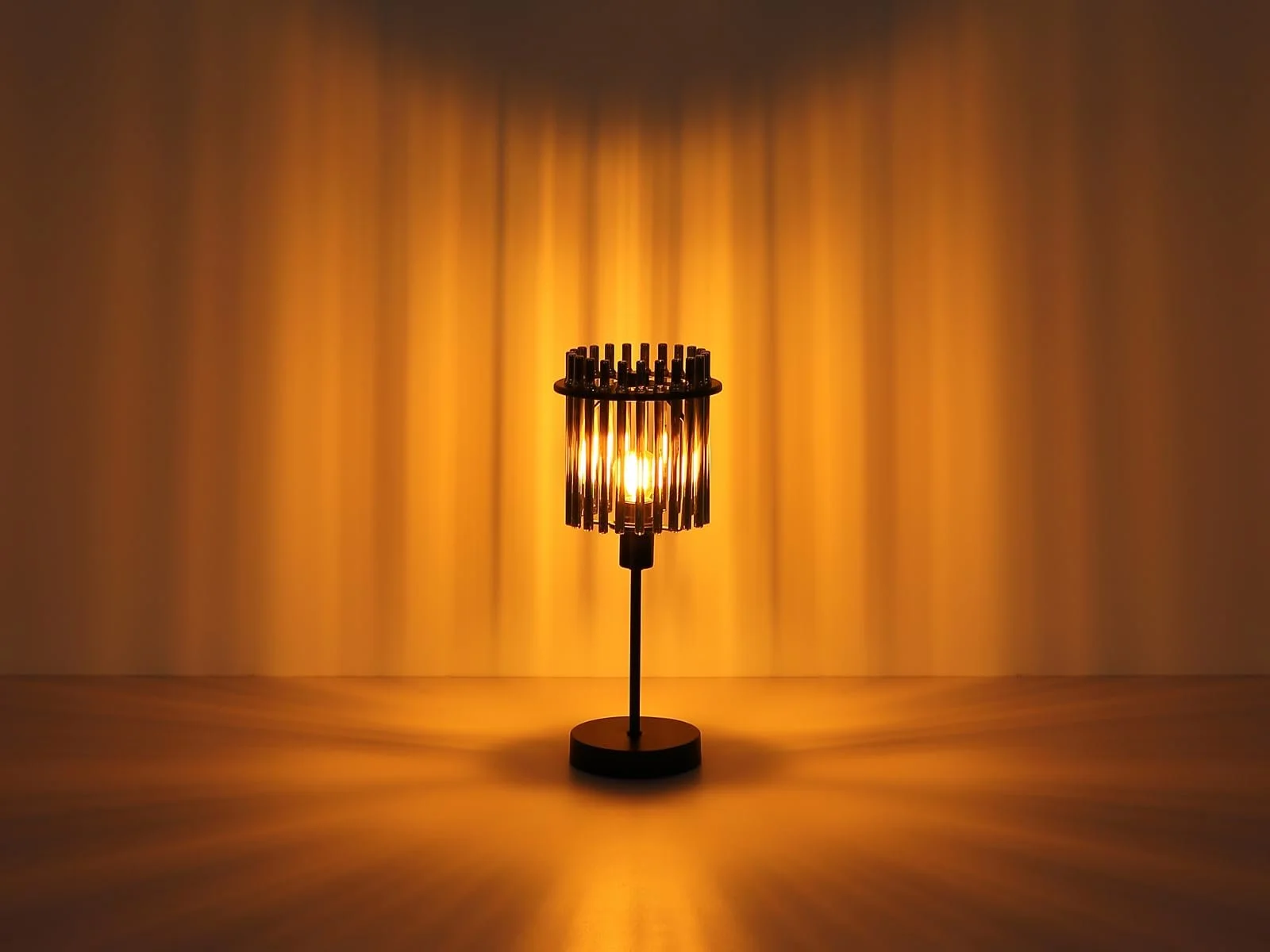 Настільна лампа Smoked Glass Rods 37.5 см Black, фото №7