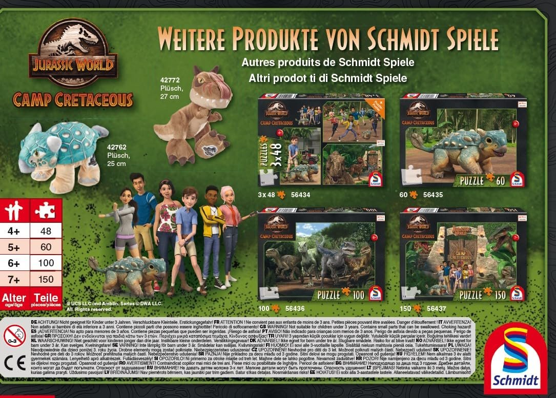Детский пазл Schmidt Spiele Jurassic World Adventures on Isla Nublar 3 x 48 элементов (56434), фото №3