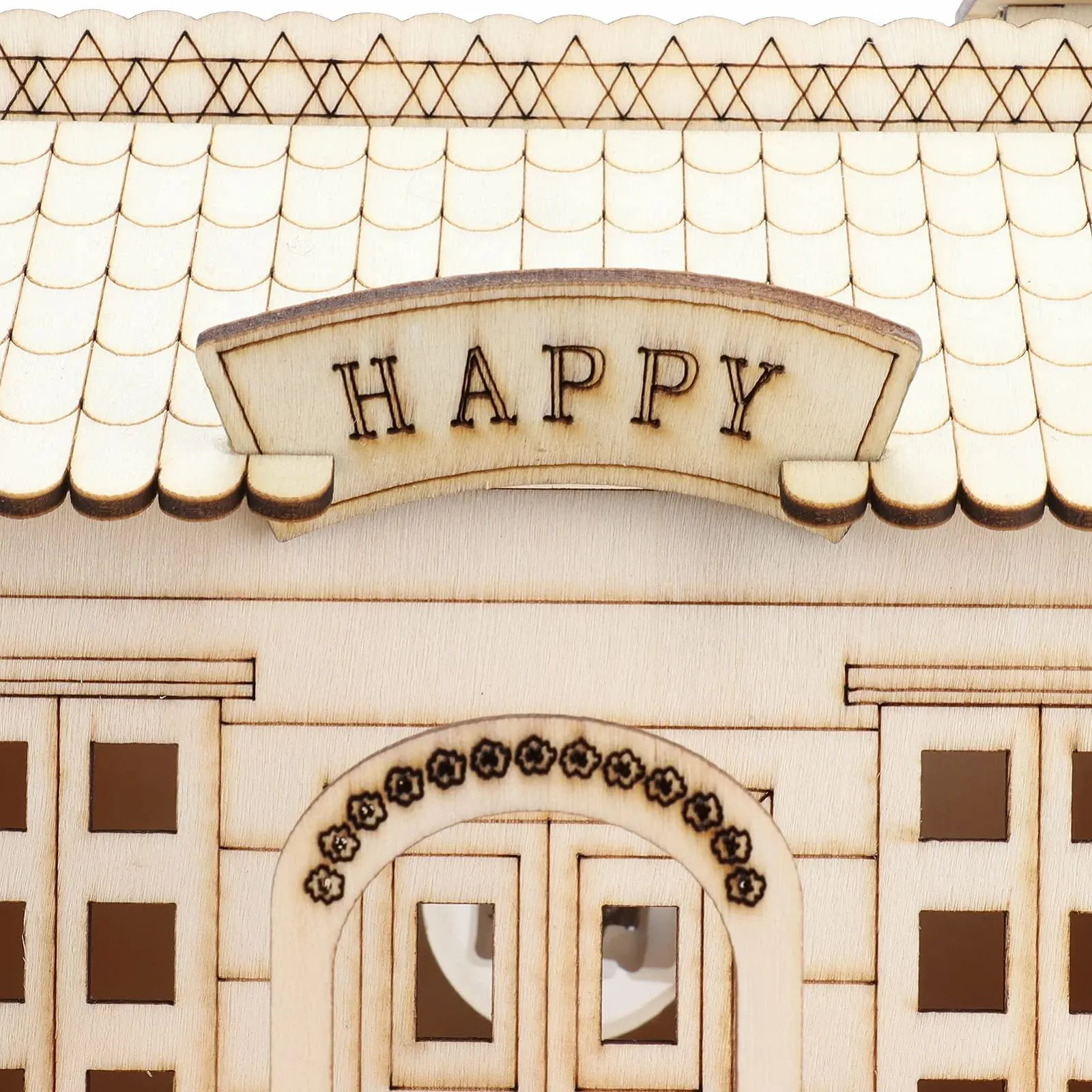 Скарбничка Дерев'яна Вілла з LED-підсвічуванням 15х14х14 см, фото №9