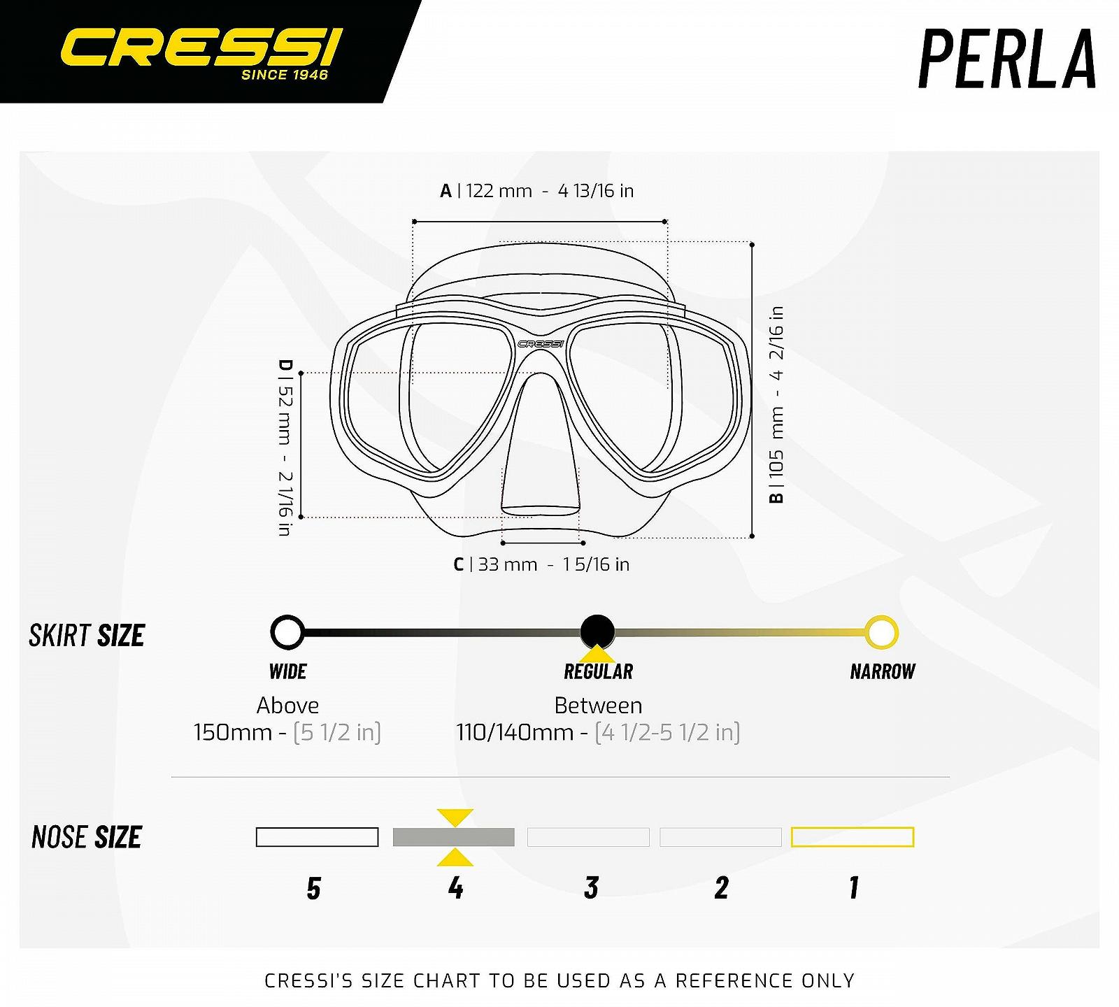 Маска для снорклінгу Cressi Perla Unisex Adult One Size, фото №5