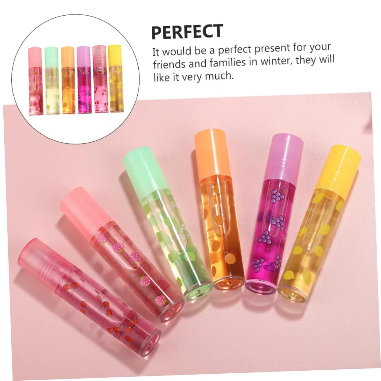 Блиск для губ Outanaya 5St Фруктовий Прозорий Блискучий Прозорий Барвистий, фото №3