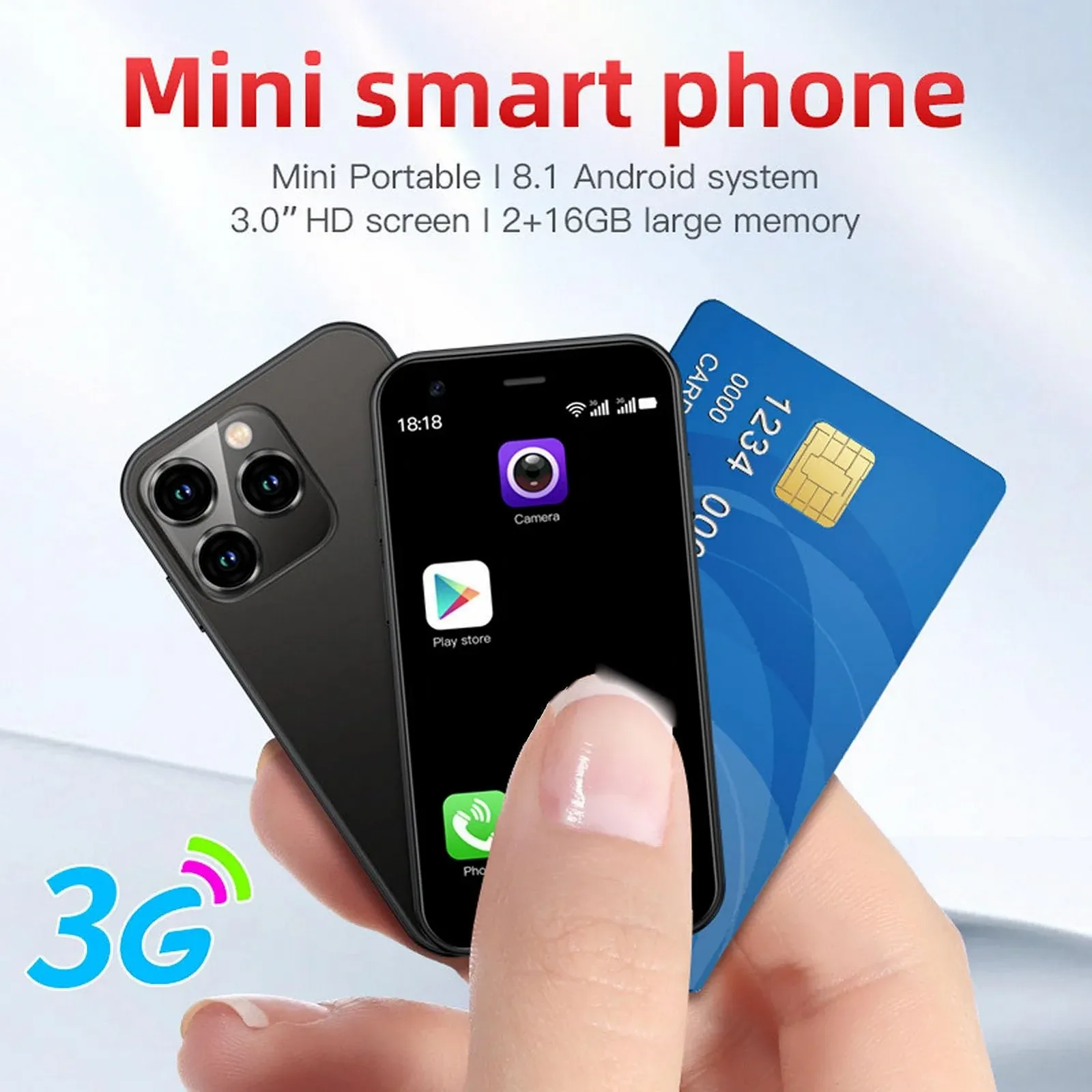 Смартфон XS15 3G 2/16GB Dual SIM Android 8.1 Чорний, фото №3