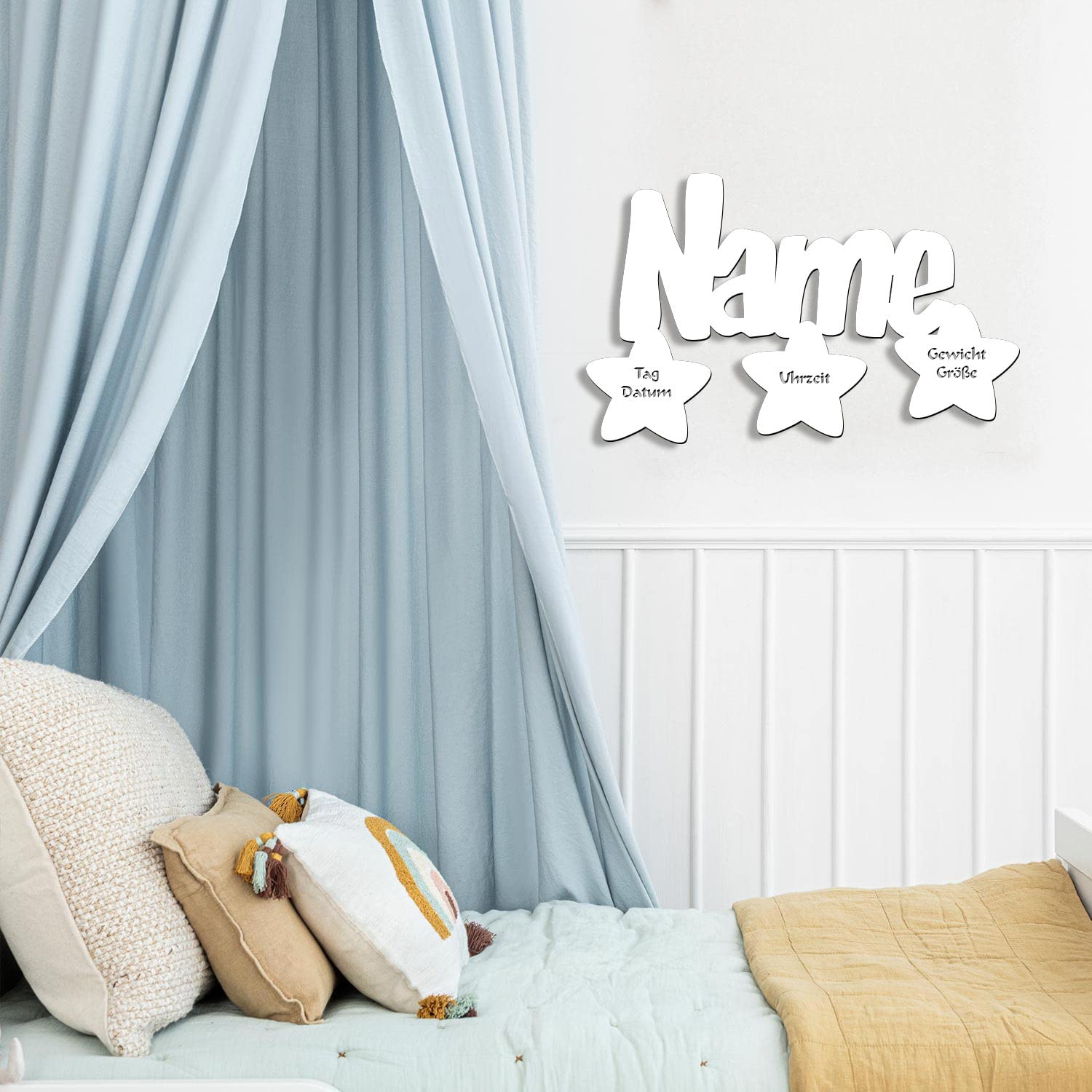 Настенная лампа Schlummerlicht24 LED Подарки на крещение Звезда с именем, фото №3