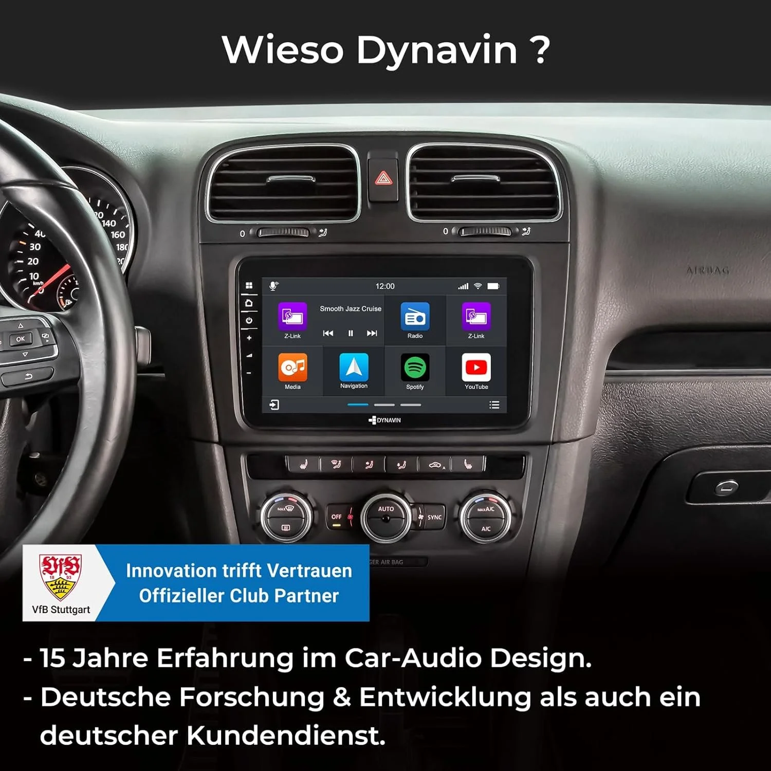 Штатна автомагнітола Dynavin D8 V8 Premium Flex для VW Passat Golf Polo Tiguan Skoda / 8" / Сенсорна / Apple CarPlay / Android Auto / Bluetooth / GPS / USB / DAB+, фото №5