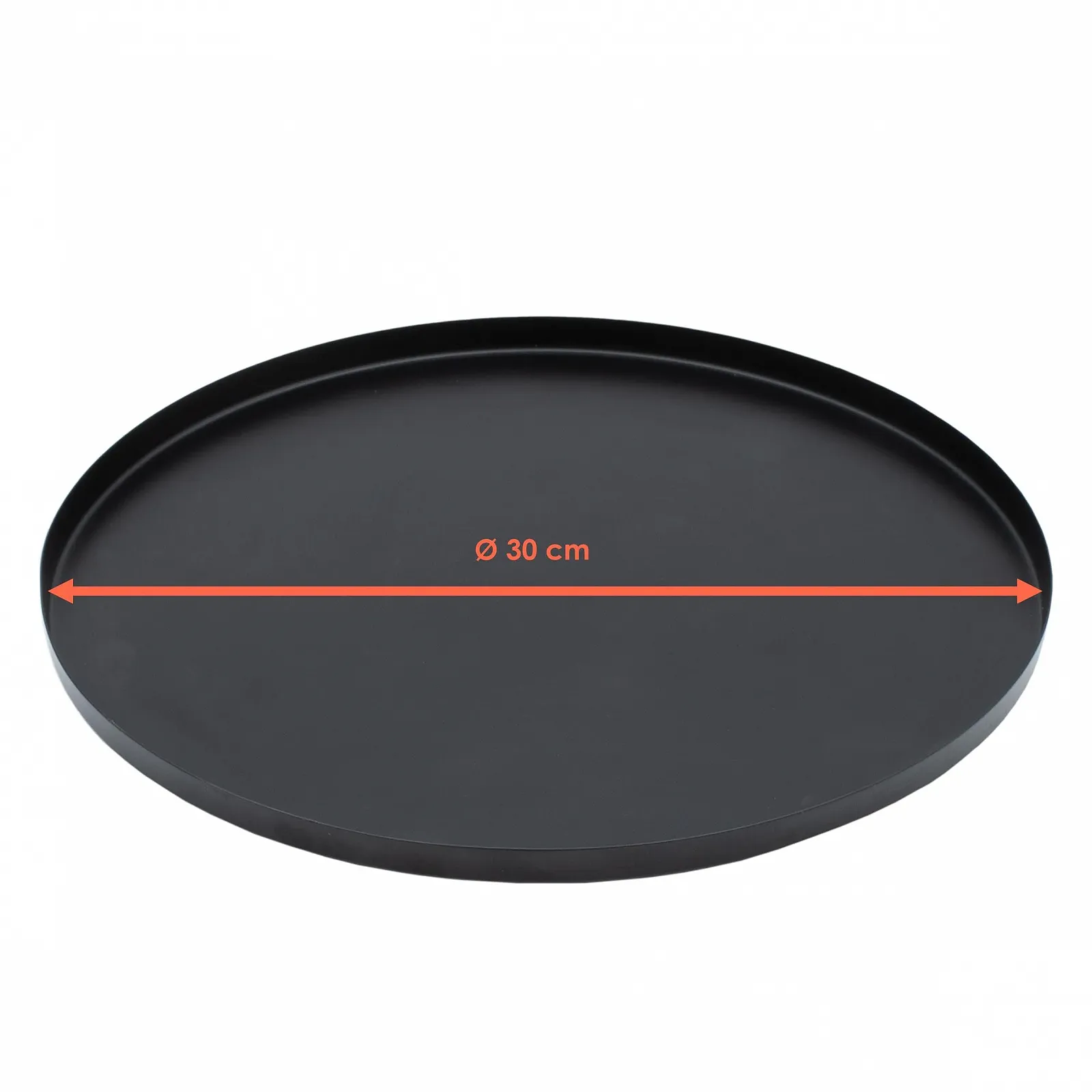 Декоративний металевий піднос, Чорний, 30 см, фото №2 Декоративний металевий піднос, Чорний, 30 см, фото №2