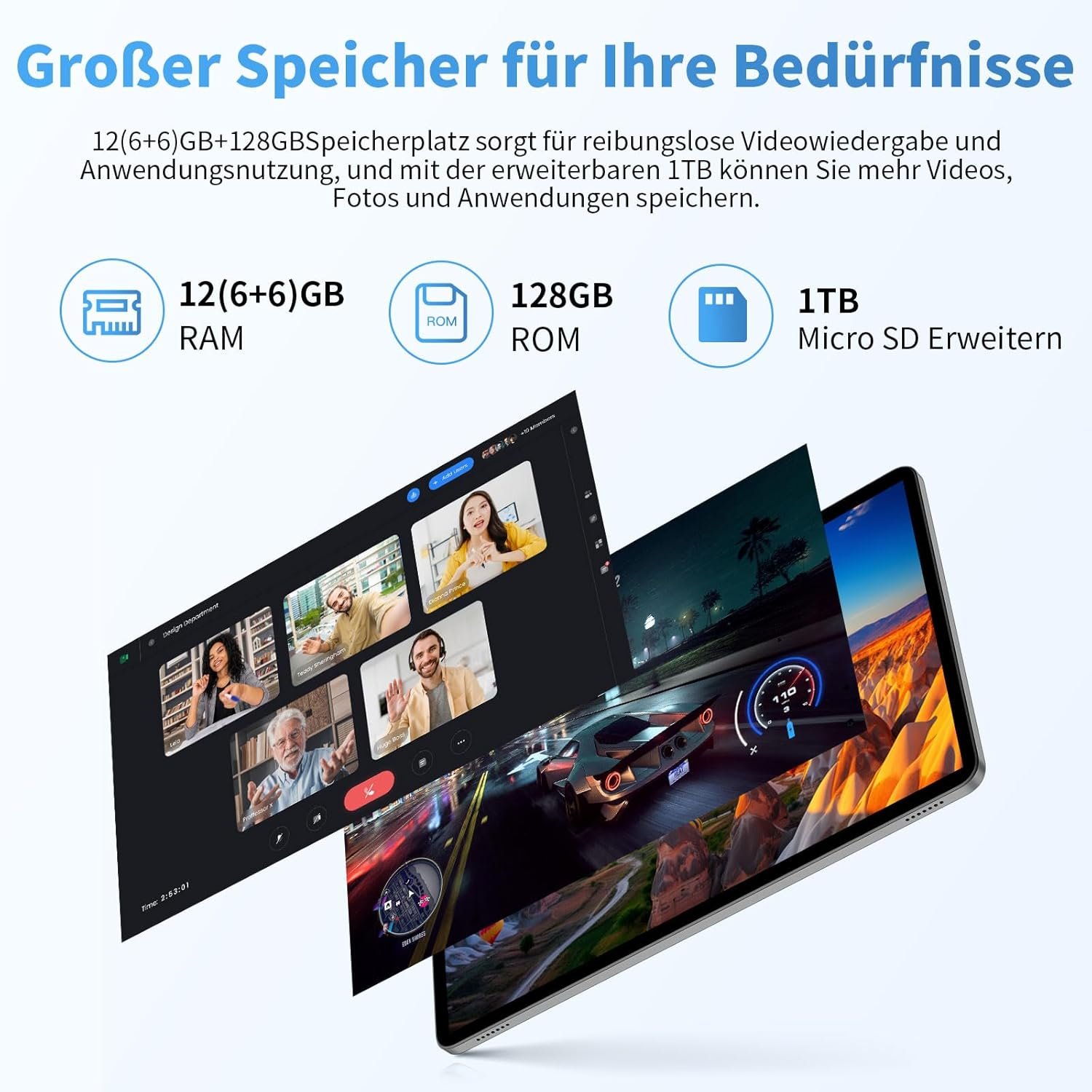 Планшет 11" ECOPAD C5 ROW-H (6+6)/128Gb 8 ядер Android 14 8000 mAh Сірий, фото №4 Планшет 11" ECOPAD C5 ROW-H (6+6)/128Gb 8 ядер Android 14 8000 mAh Сірий, фото №4