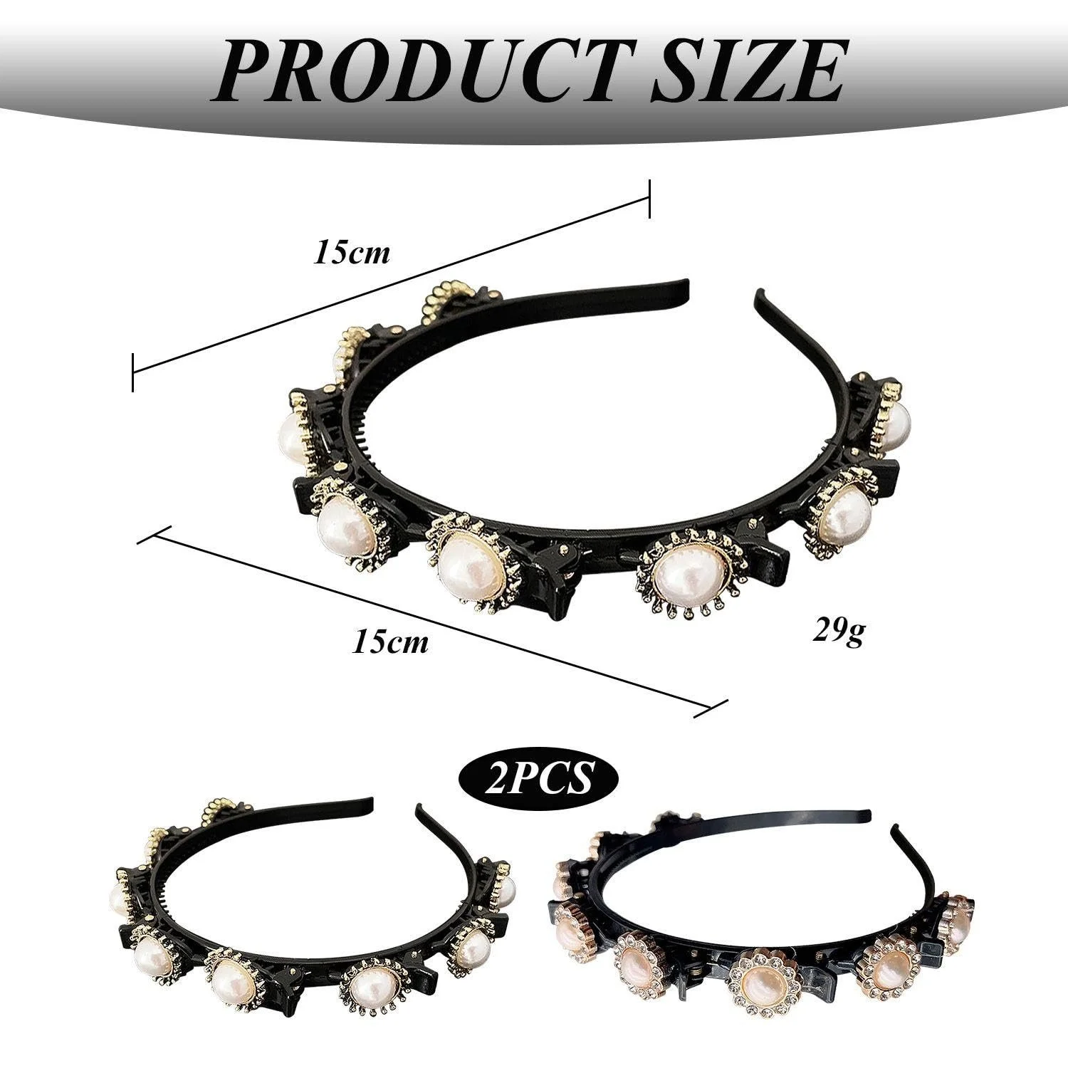 Обруч Elee с жемчугом, фото №2