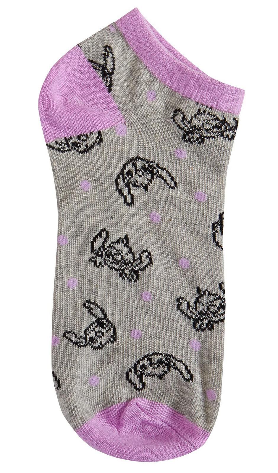 Носки Disney Lilo & Stitch Женские 3 пары Подростковые носки-следки для девочек, фото №3