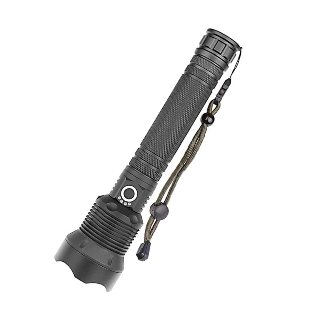 Ручний ліхтар Gadpiparty Telescopic Zoom USB акумуляторний, алюмінієвий сплав, багатофункціональний, світлодіодний, з індикатором батареї для кемпінгу, походів, риболовлі, фото №1