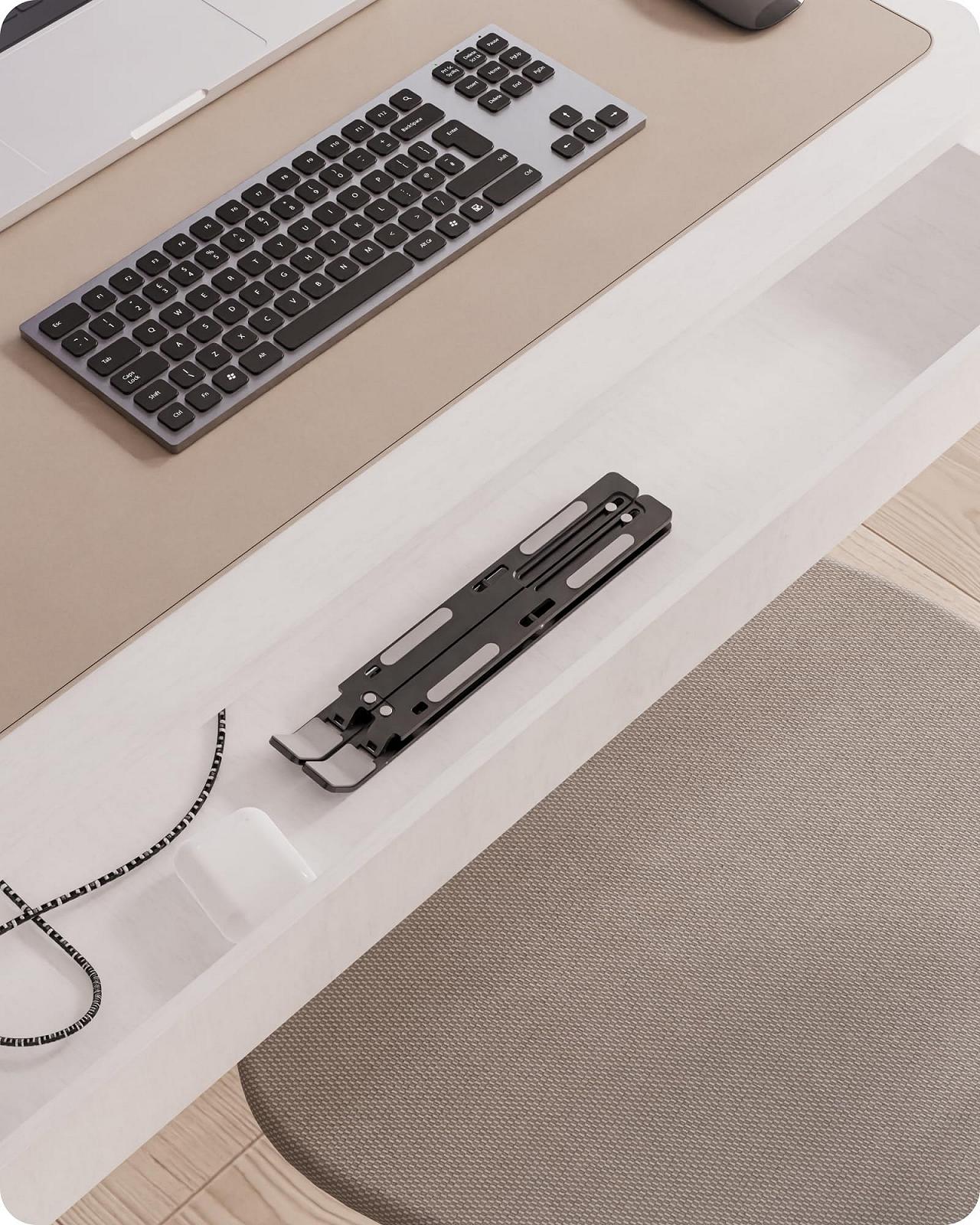 Підставка для ноутбука VOOMY, 6 рівнів, регульована по висоті, складна, для планшета, для ноутбука, сумісна з MacBook, HP, Lenovo, усі 9-16 дюймові ноутбуки та планшети, чорна, фото №6