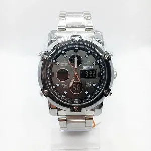 Часы мужские металлические Skmei 1389 Скмеи цвет серебро код IBW330S - Фото 1