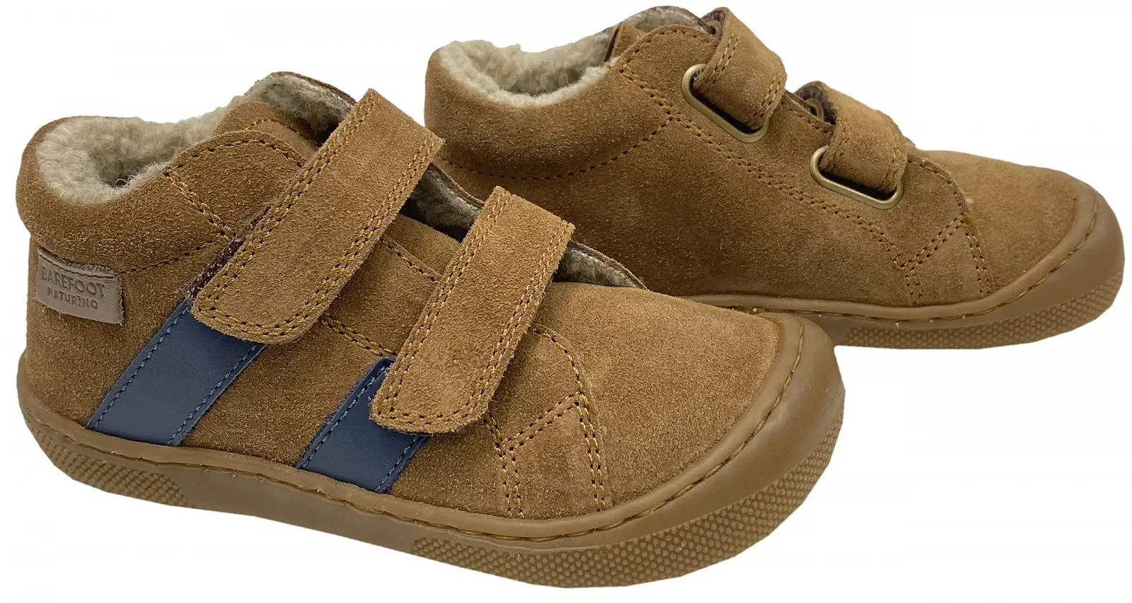 Кросівки Naturino Sabby Замша + Декоративні смужки з підкладкою з натуральної вовни Сірий або Коричневий, фото №3