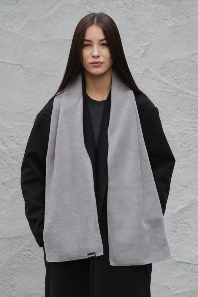 Флісовий шарф Without long gray, фото №5