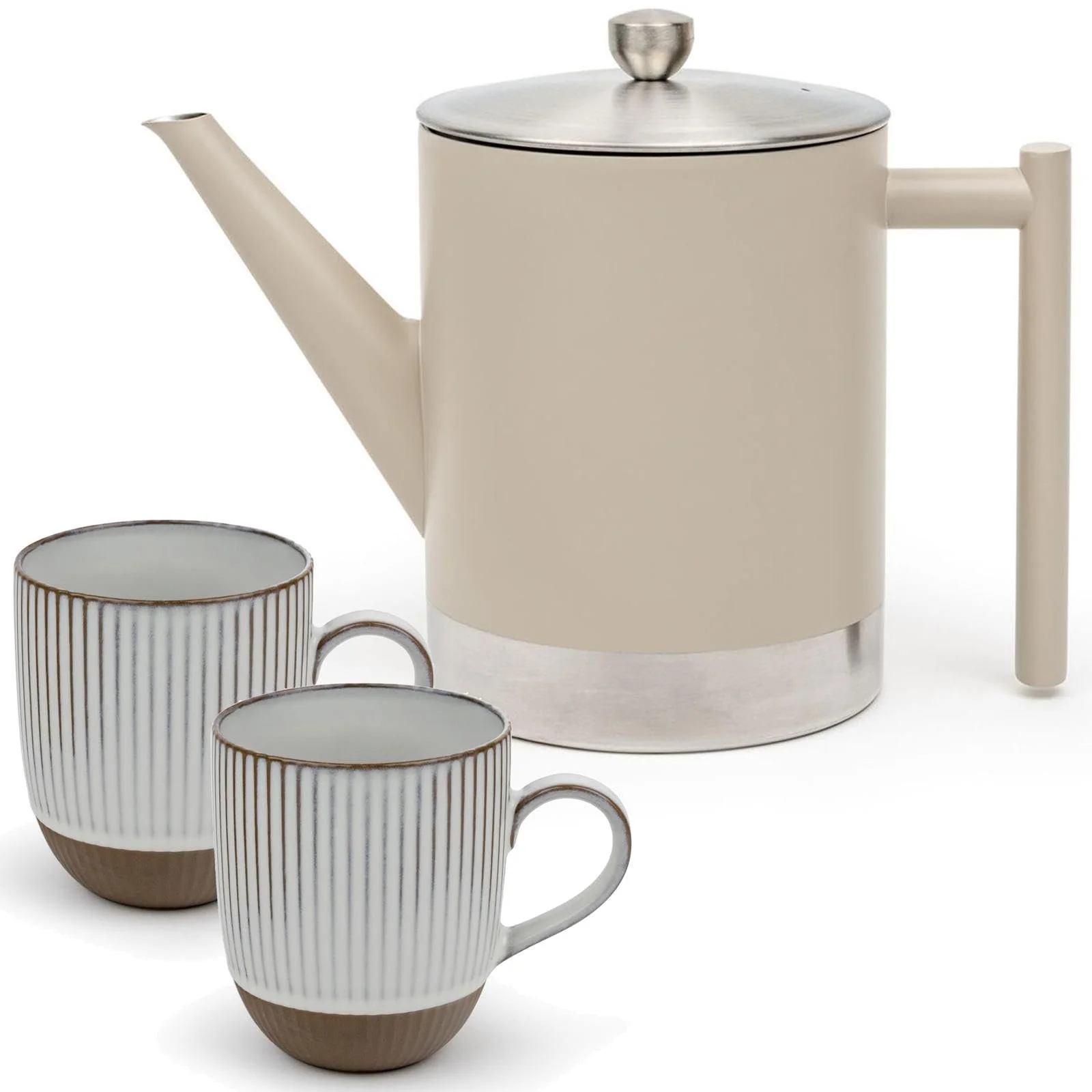 Чайник-заварник Bredemeijer Taupe з подвійними стінками з нержавіючої сталі, 1,2 літра, фото №1