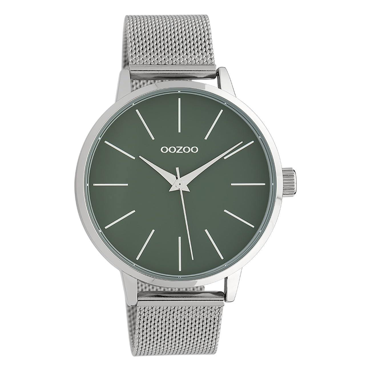 Женские часы Oozoo C10006 Ремешок из миланской нержавеющей стали 42 мм Зеленый / Серебряный, фото №1 Женские часы Oozoo C10006 Ремешок из миланской нержавеющей стали 42 мм Зеленый / Серебряный, фото №1