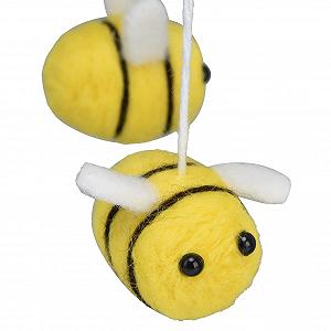 Мобиль Cyrank Crib Bees and Red Flower Baby Mobile для детской кроватки с шерстяными пчелами для мальчиков и девочек synthetic.ua - Фото 1
