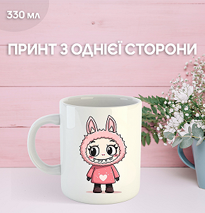 Кружка Лабубу Labubu с принтом керамическая чашка 330 мл Uk_1095 - Фото 1