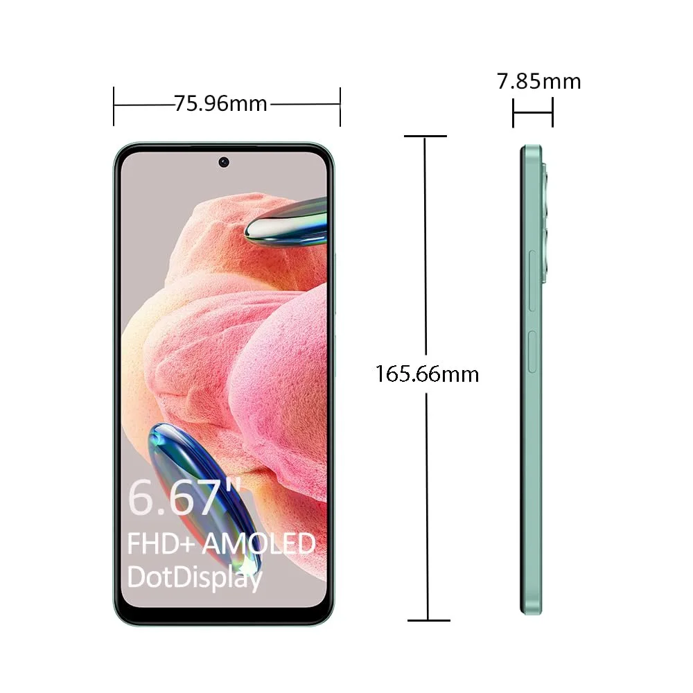 Смартфон Xiaomi Redmi Note 12 4G LTE 4/128GB 6.6" 50Мп 33Вт Mint Green, фото №2