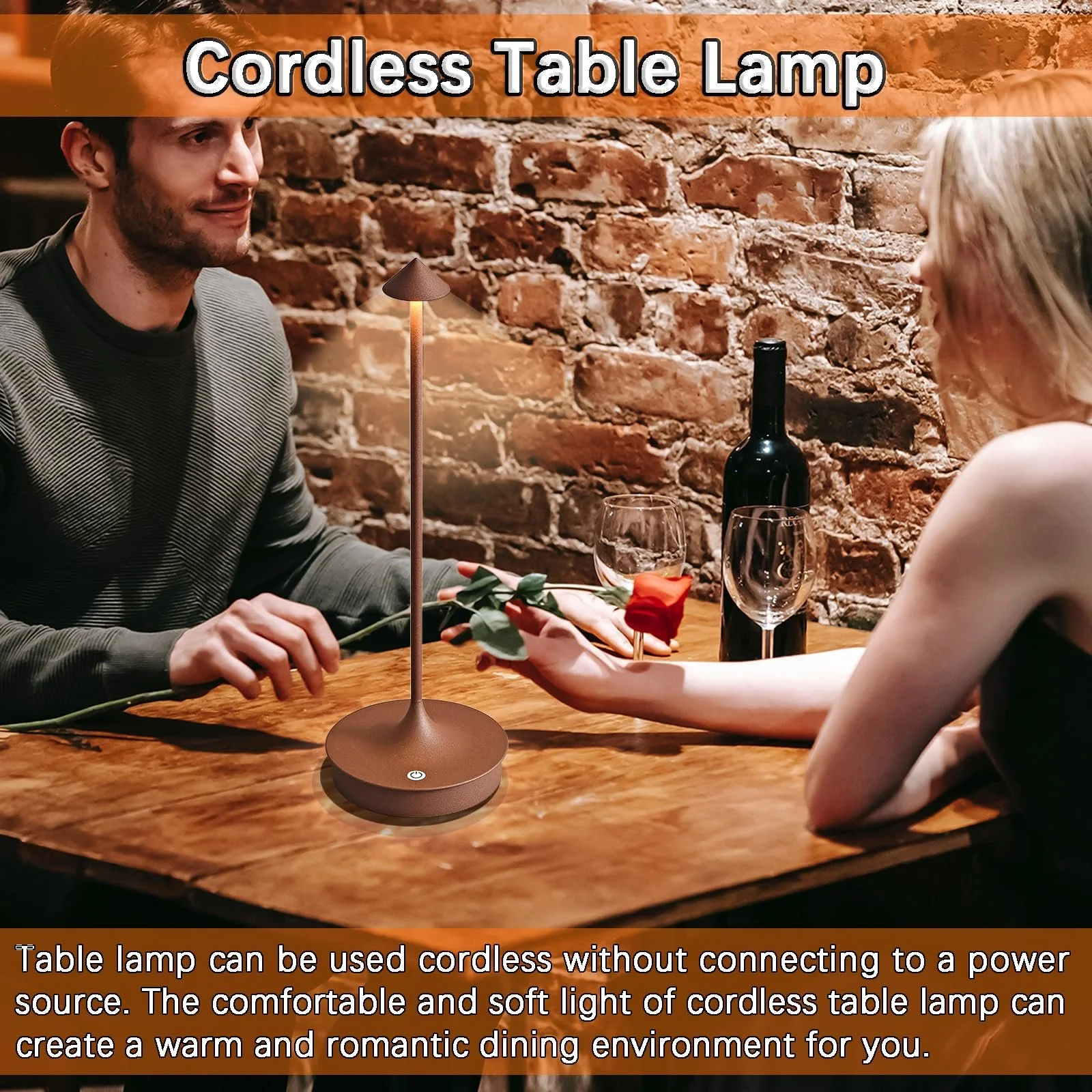 Настольная лампа Leomix LED беспроводная аккумуляторная 4000 мАч сенсорная диммируемая IP54, фото №8