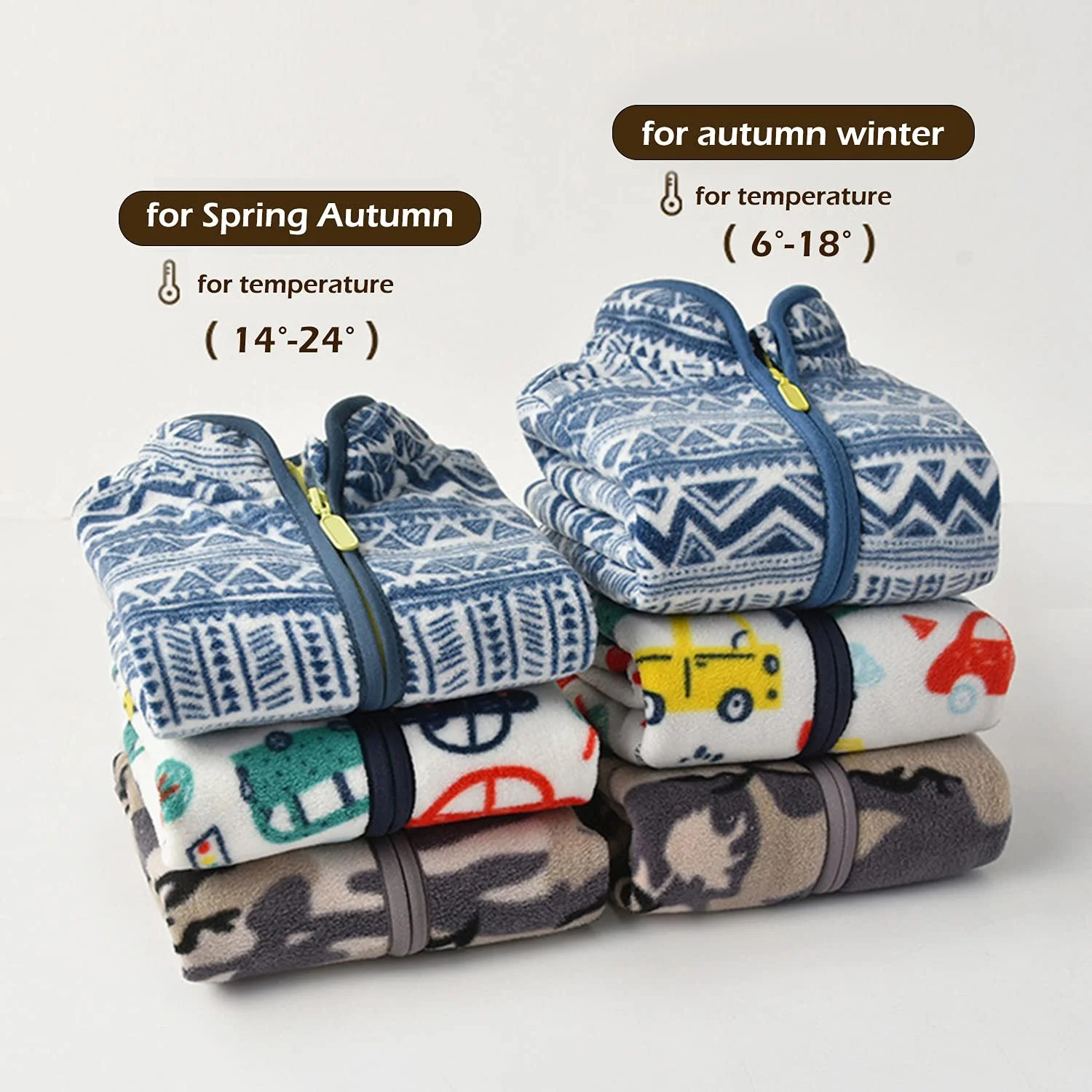 Флісова куртка Camilife для малюків, для хлопчиків і дівчаток, з коміром-стійкою, фото №7