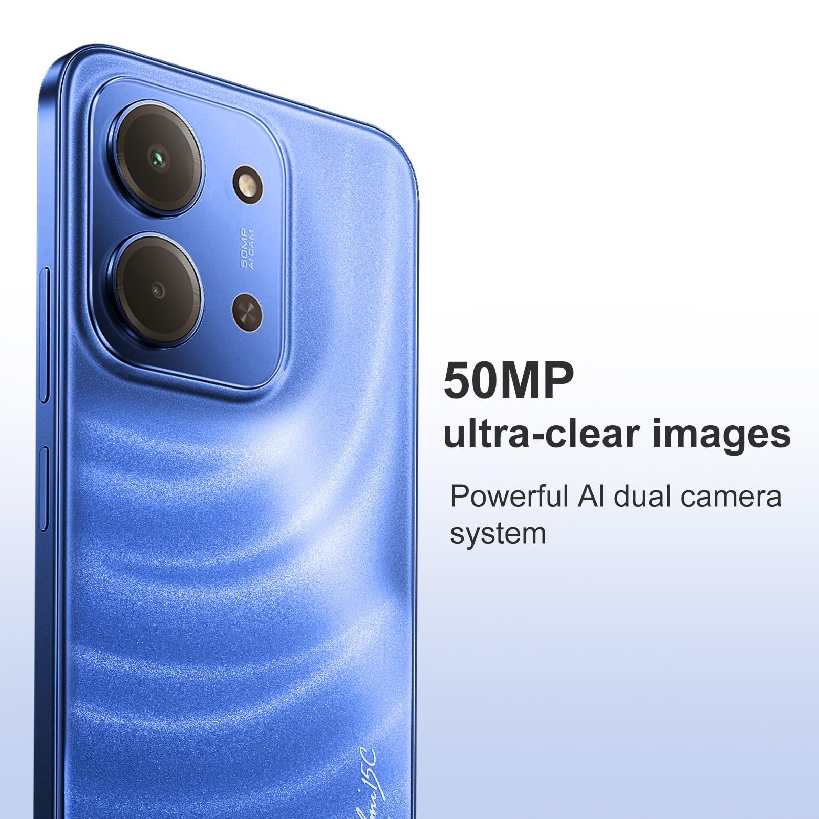 Смартфон XIAOMI Redmi 15C 4 GB / 128 GB 6.9 дюйма 120 Hz 50 MP 6000 мАч Blue (с чехлом), фото №6