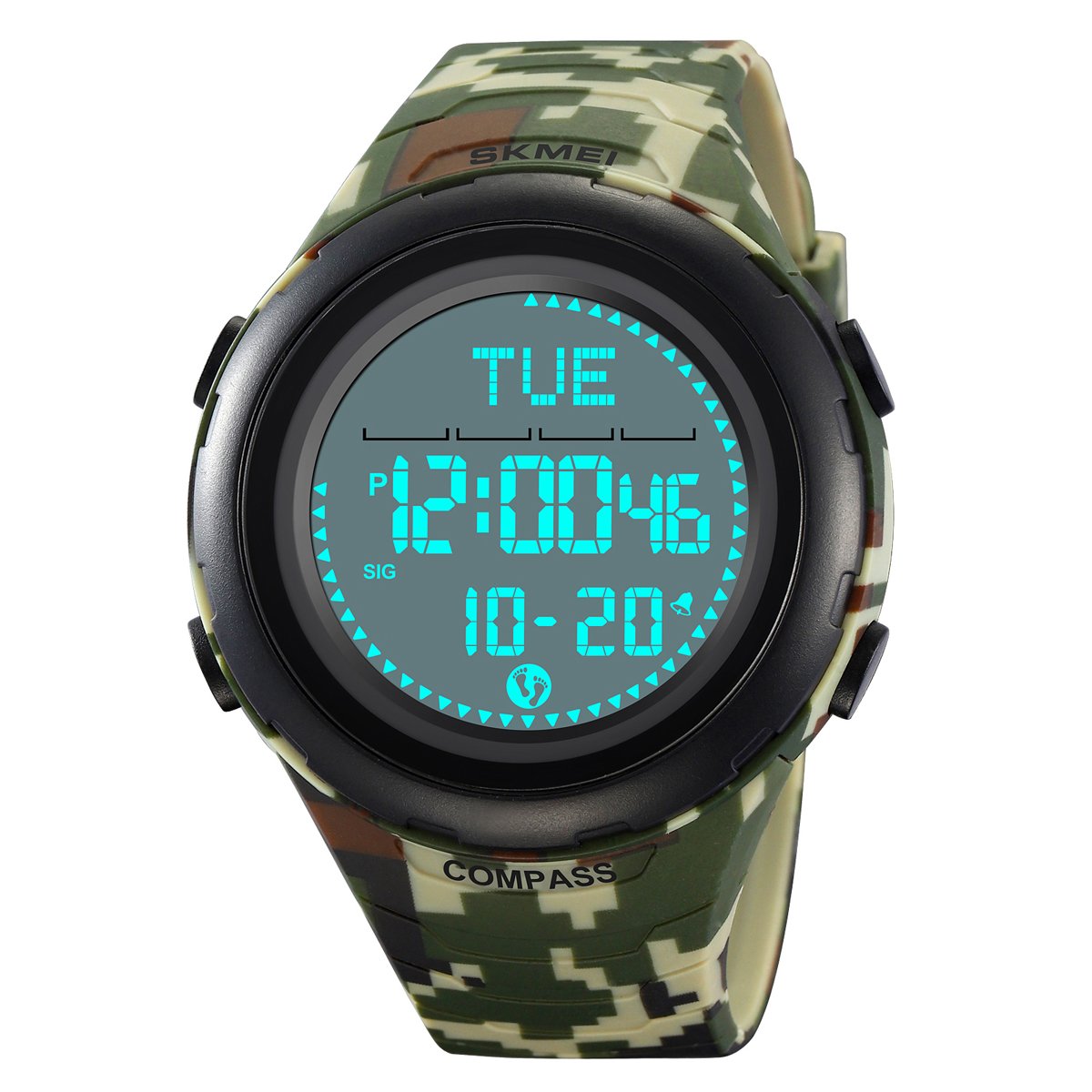 Годинник Skmei 2166CMGN Army Green Camouflage, фото №2