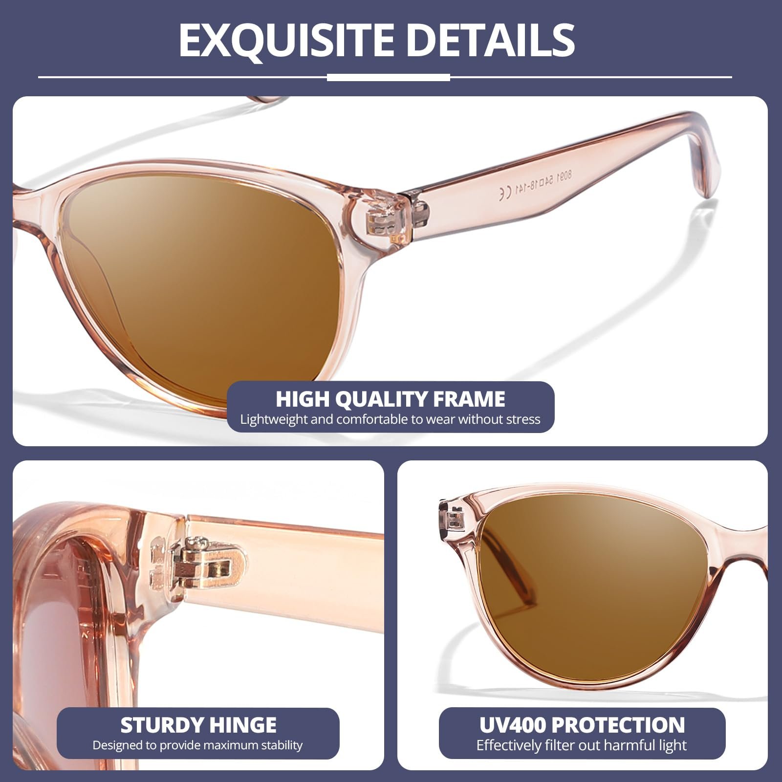 Поляризовані сонцезахисні окуляри Класичні Жіночі SIPHEW з UV400 захистом, фото №5